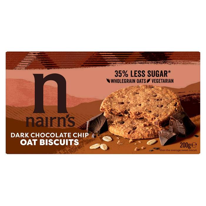 nairn's dark chocolate chip oat biscuits 