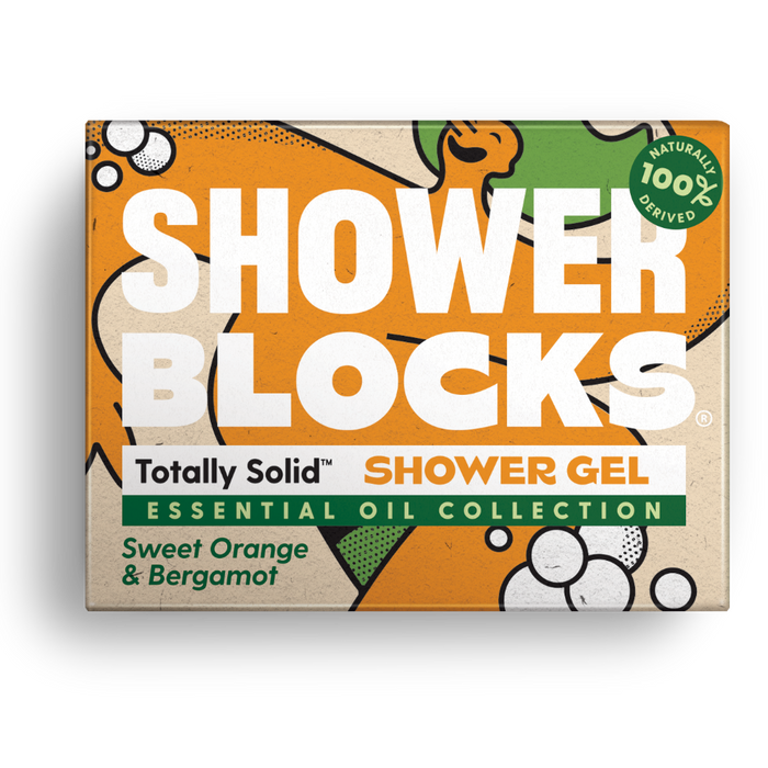 Shower block essential oil sweet orange & bergamot