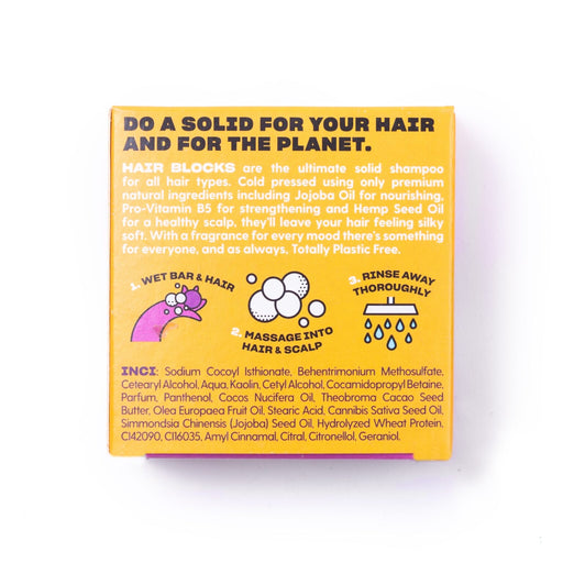 Mango & Passionfruit hair block ingredients