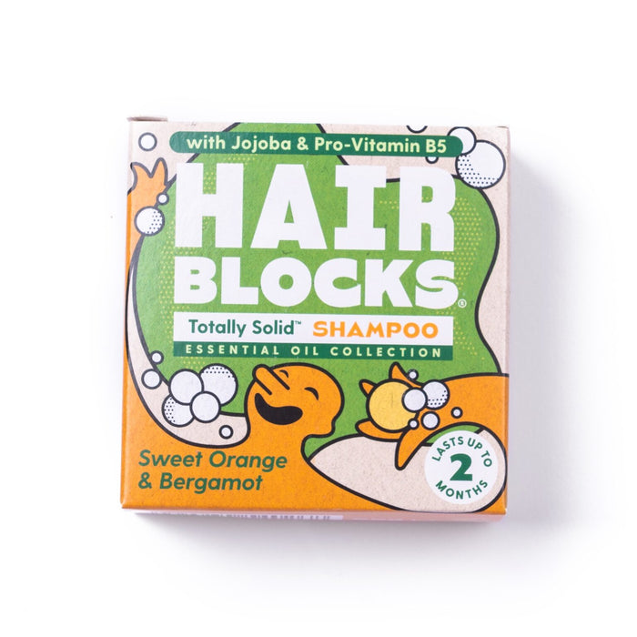 Hair Blocks Sweet Orange & Bergamot shampoo bar with essential oils