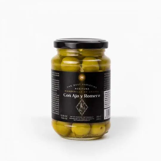 Manzanilla Olives with Rosemary & Garlic 